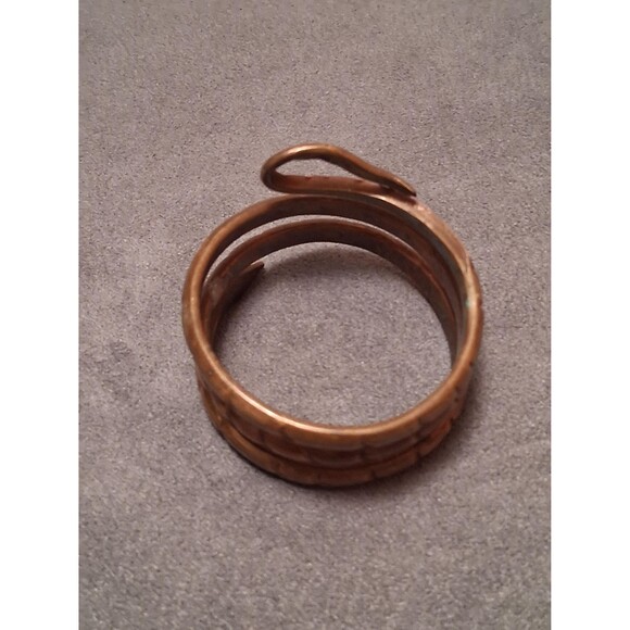 Brass Snake Napkin Ring Coiled Wraparound Style - Picture 5 of 6